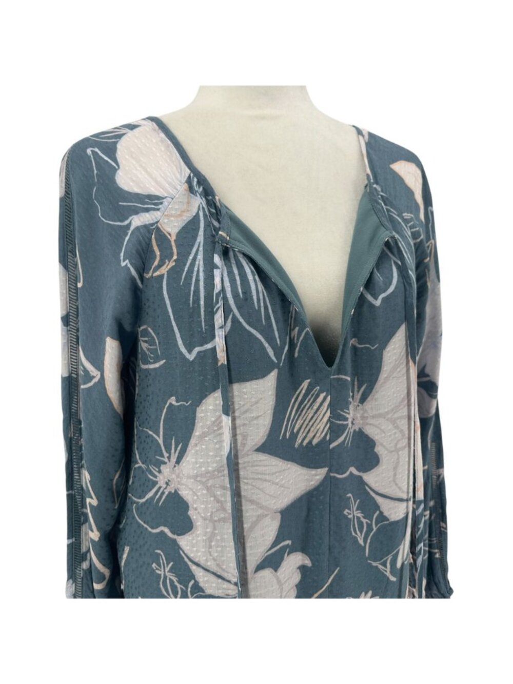 NEW Lovestitch Womens Small Dress Modern Love Floral Mini Tropical Boho Blue - Picture 2 of 9